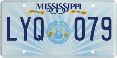 MS license plate LYQ079