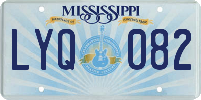 MS license plate LYQ082