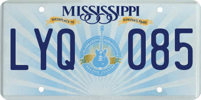 MS license plate LYQ085