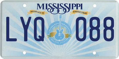 MS license plate LYQ088