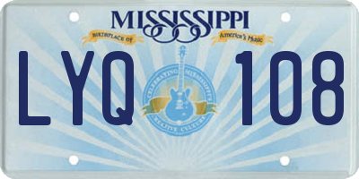 MS license plate LYQ108