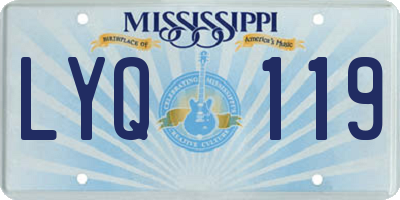 MS license plate LYQ119