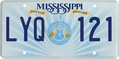 MS license plate LYQ121