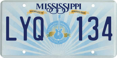 MS license plate LYQ134