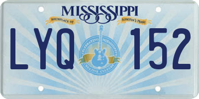 MS license plate LYQ152
