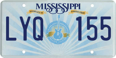 MS license plate LYQ155