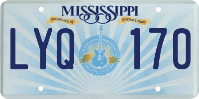 MS license plate LYQ170