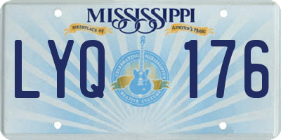 MS license plate LYQ176