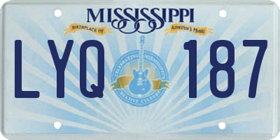 MS license plate LYQ187