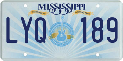 MS license plate LYQ189