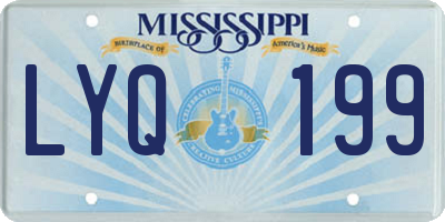 MS license plate LYQ199