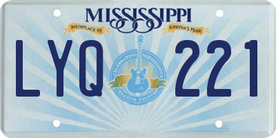 MS license plate LYQ221