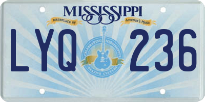 MS license plate LYQ236