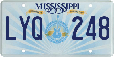 MS license plate LYQ248