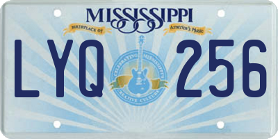 MS license plate LYQ256