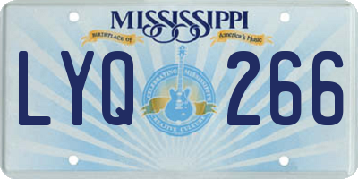 MS license plate LYQ266