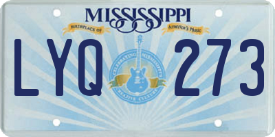 MS license plate LYQ273