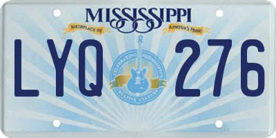 MS license plate LYQ276
