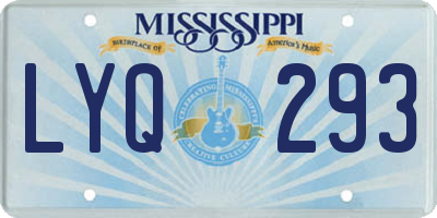 MS license plate LYQ293