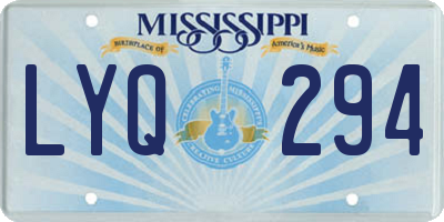 MS license plate LYQ294
