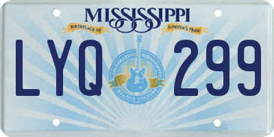 MS license plate LYQ299