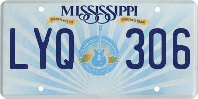 MS license plate LYQ306