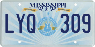 MS license plate LYQ309