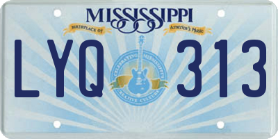 MS license plate LYQ313