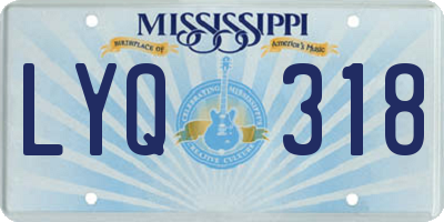 MS license plate LYQ318