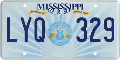 MS license plate LYQ329