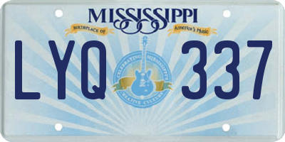 MS license plate LYQ337