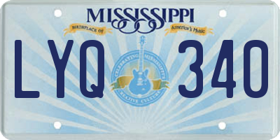 MS license plate LYQ340
