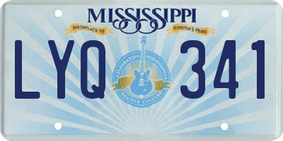 MS license plate LYQ341