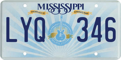 MS license plate LYQ346