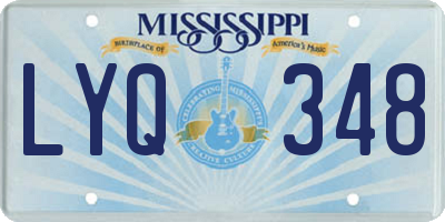 MS license plate LYQ348