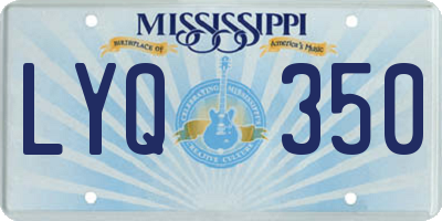 MS license plate LYQ350