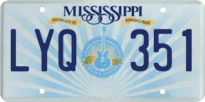 MS license plate LYQ351