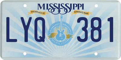 MS license plate LYQ381