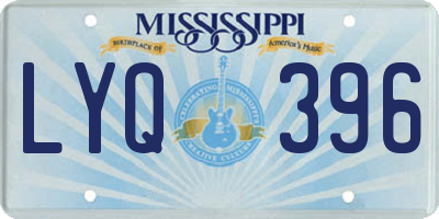 MS license plate LYQ396