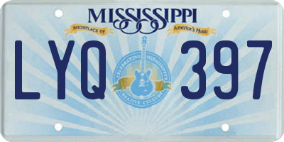 MS license plate LYQ397