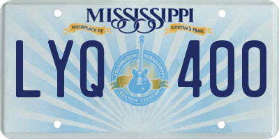 MS license plate LYQ400