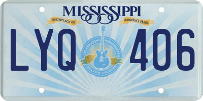MS license plate LYQ406