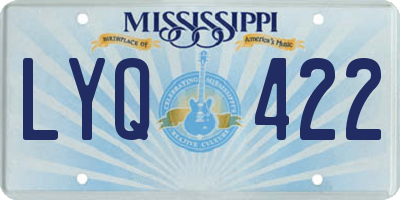 MS license plate LYQ422