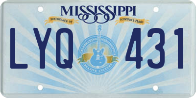 MS license plate LYQ431