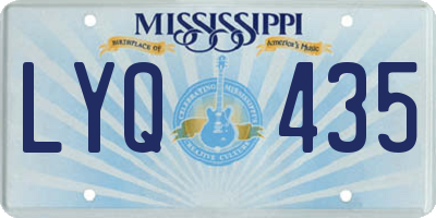 MS license plate LYQ435
