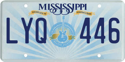 MS license plate LYQ446