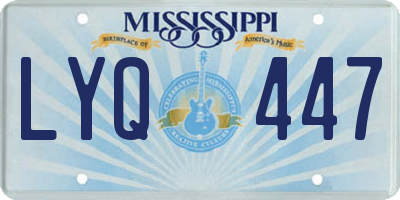 MS license plate LYQ447
