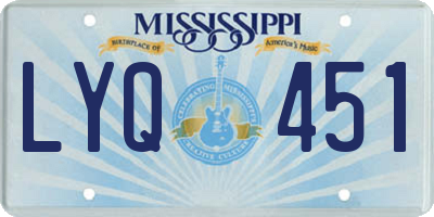 MS license plate LYQ451