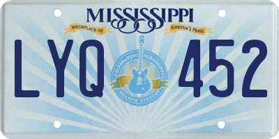 MS license plate LYQ452