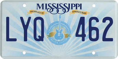 MS license plate LYQ462